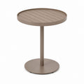 Tavolino da giardino rotondo tortora in alluminio Ø70 x 74 cm