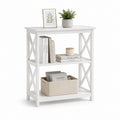 Scaffale libreria bianco in MDF con 3 ripiani 80 x 30 x 90 cm