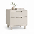 Comodino 2 cassetti beige in MDF rettangolare 50 x 40 x 55 cm